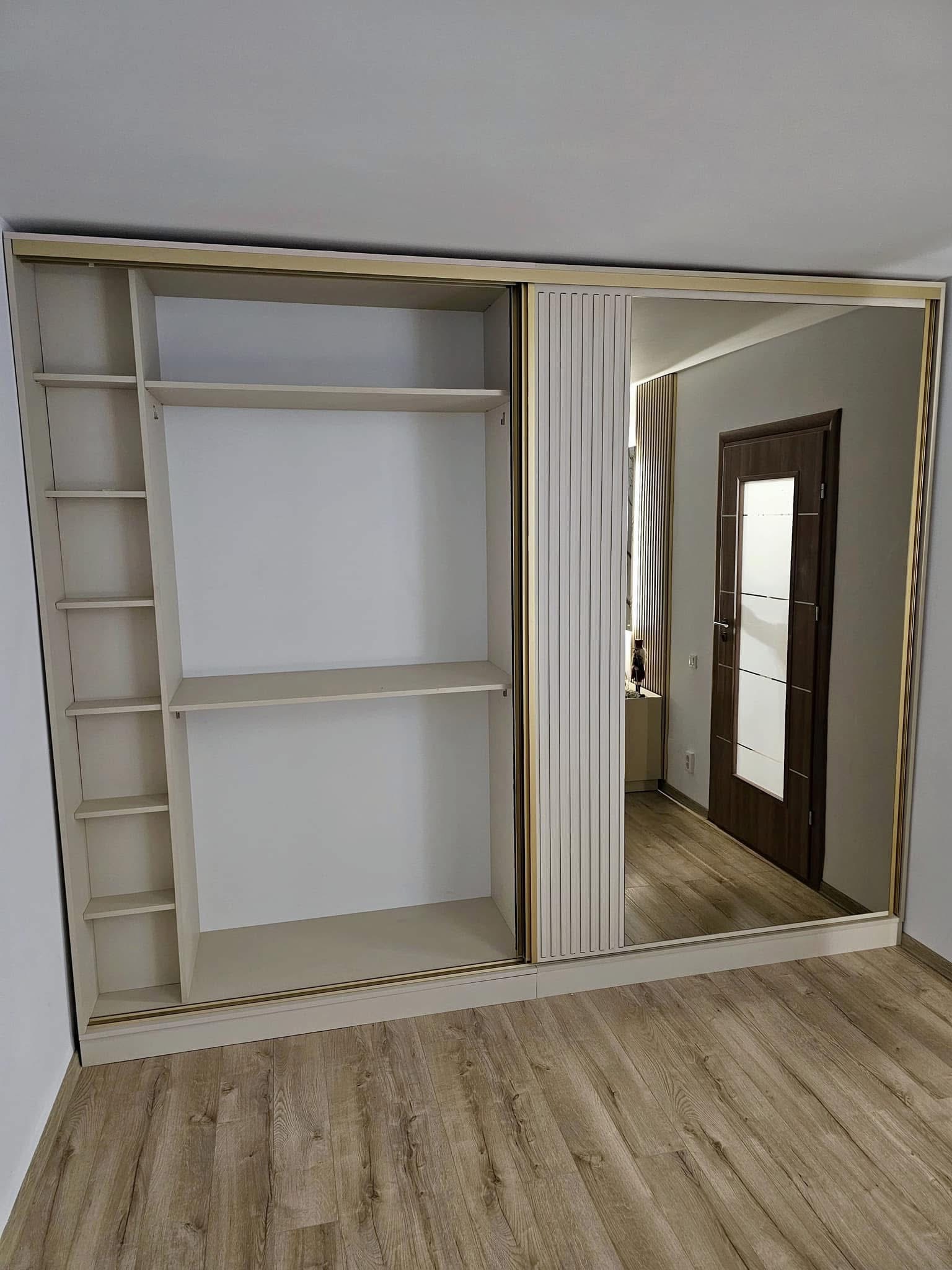 Beige & Gold Sliding