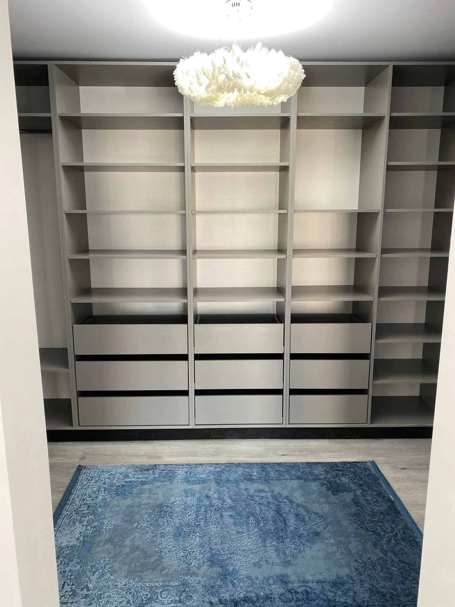 Grey Open Wardrobe
